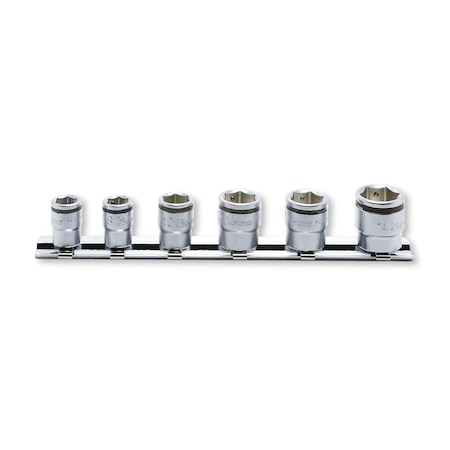 Ko-Ken Socket set 7-14mm Nut Grip 150mm 6 pieces 1/4 Sq. Drive RS2450MS/6